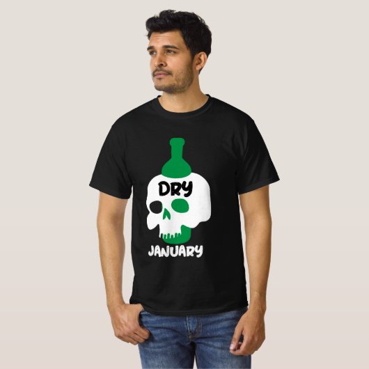 T-shirt Sec Janvier Sobriety Challenge Soutien Cadeaux T-S (Devant entier)
