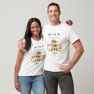 T-shirt Sécession viennoise personnalisée Nom & Année
