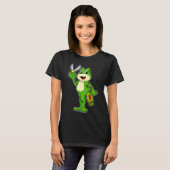 T-shirt Sèche-cheveux grenouille Coiffeuse Ciseaux (Devant entier)