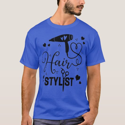 T-shirt Sèche-Cheveux Sèche-Ciseaux Coiffeur (Devant)