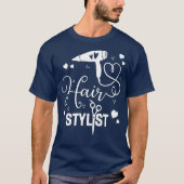 T-shirt Sèche-Cheveux Sèche-Ciseaux Coiffeur (Devant)