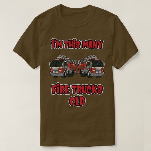 T-shirt Second Birthday Firefighter (Design devant)