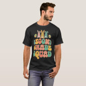 T-shirt Second Grad Squad Teacher  Retro Groovy Easter Bun (Devant entier)