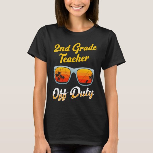 T-shirt Second grade class teacher off duty school teacher (Devant)