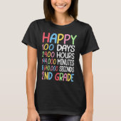 T-shirt Second Grade Math Teacher Student 100 Days Of 2nd  (Devant)