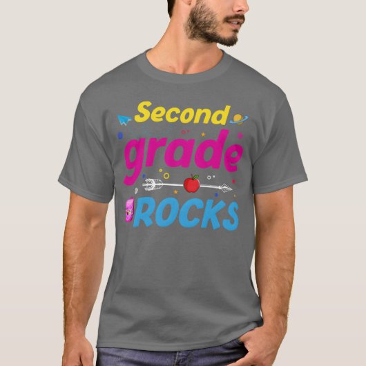T-shirt Second Grade Rocks Backo School 2nd Graders funny (Devant)