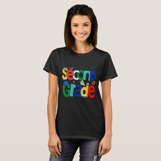 T-shirt Second Grade Student School Clroom Learning Educat (Devant entier)