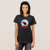 T-shirt Secoue-le Globe de Chien qui Défèque (Devant entier)