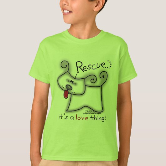 T-shirt Secourir Chien ... C'est une chose d'amour (Devant)