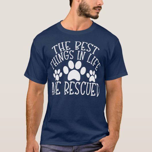 T-shirt Secourir Chien Les meilleures choses de la vie son (Devant)