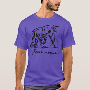 T-shirt Secourir Chien Secourt Pit Bull Pittie Amateurs Ad