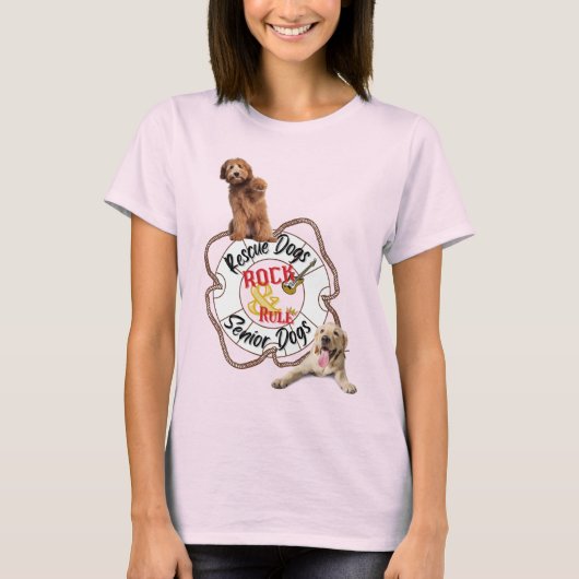 T-shirt Secourir Chiens Rock & Chiens Supérieurs Règle T-s (Devant)