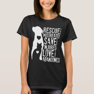 T-shirt Secourir, Économiser, Aimer Animal Rescue, Amoureu
