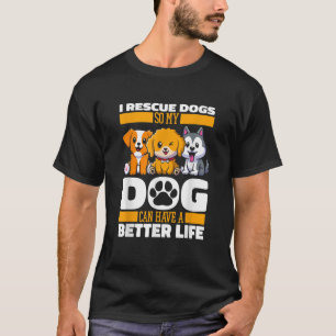 T-shirt Secourir Enregistrer libérer Secourt de chien