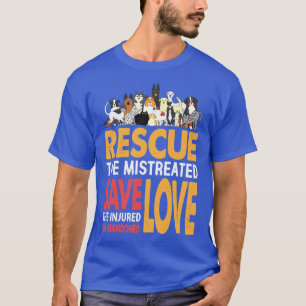 T-shirt Secourir Le Mistreated Sauvons La Secourt D'Amour