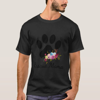 T-shirt Secourir Mama Pawprint Secourir Chien Maman