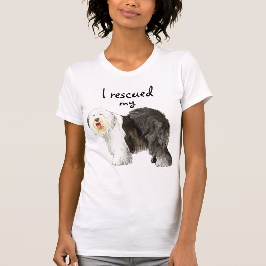 T-shirt Secourir Old English Sheepdog (Devant)