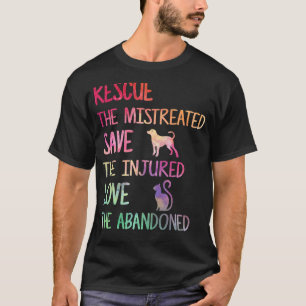 T-shirt Secourir Sauver l'amour Animaux de compagnie Abri