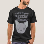 T-shirt Secourt animal Chihuahua Shelter Chien Aimer (Devant)