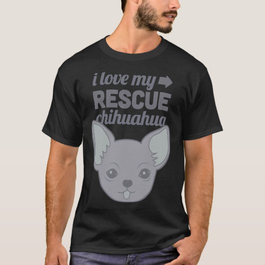 T-shirt Secourt animal Chihuahua Shelter Chien Aimer (Devant)