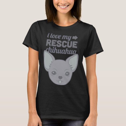 T-shirt Secourt animal Chihuahua Shelter Chien Aimer (Devant)