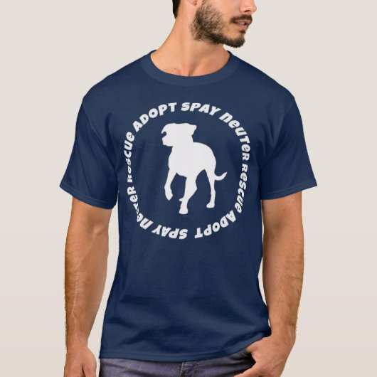 T-shirt Secourt anti-Spirale adopter tee - shirt chien (Devant)