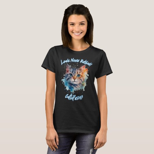 T-shirt Secourt Chat Catlife247 (Devant entier)