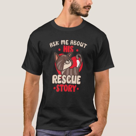 T-shirt Secourt Chat Droits des animaux Secourt Adoption C (Devant)