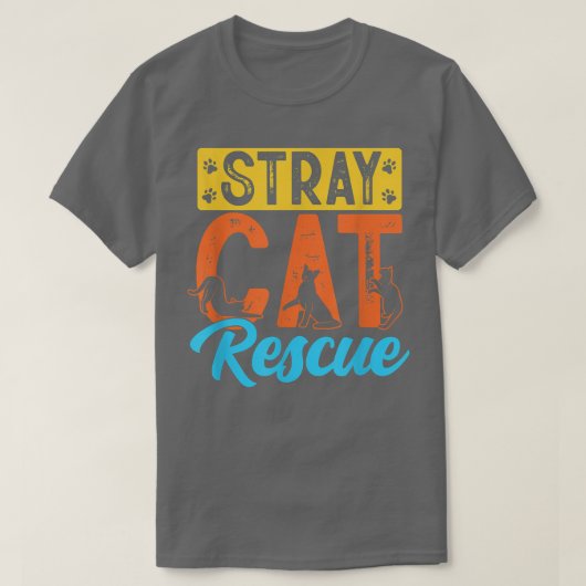 T-shirt Secourt de chat errant Refuge Animal Foster Adopti (Design devant)