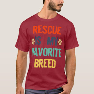 T-shirt Secourt de chien secouru est ma race préférée Retr