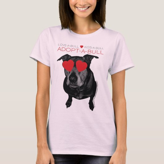 T-shirt secourt de chiens du centre-ville "Adopt-A-Bull" (Devant)