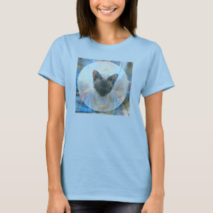 T-shirt Secourt Kitten, Col Kitty avec une attitude