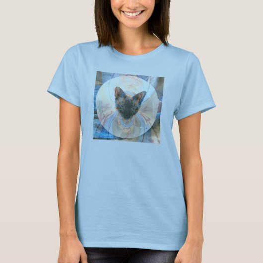 T-shirt Secourt Kitten, Col Kitty avec une attitude (Devant)