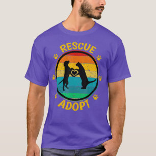 T-shirt Secourt vintage Adopter Animaux Animaux Animaux Ch