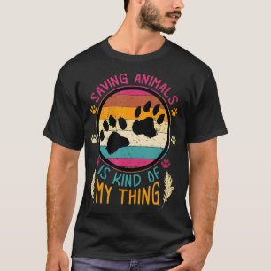 T-shirt Secourt vintage Adopter Sauver les animaux Adoptio