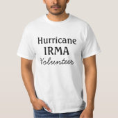 T-shirt Secourt volontaire de l'ouragan IRMA (Devant)