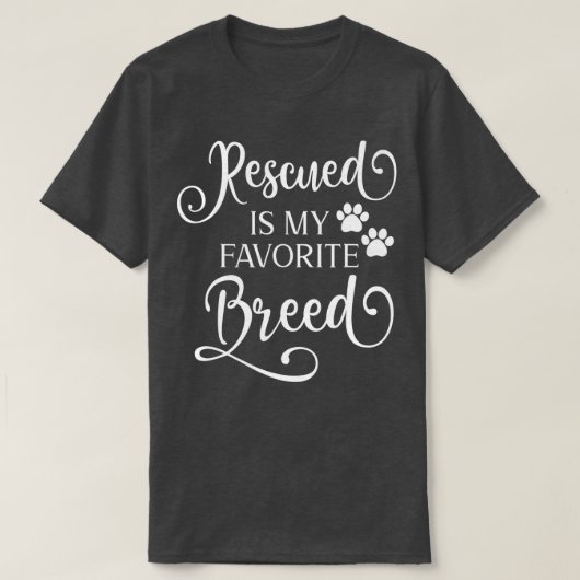 T-shirt Secouru Est Ma Race Favorite Fancy White Script Ca (Design devant)