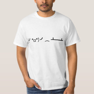 T-shirt Secousse de Tableau renversant l'émoticône d'ASCII