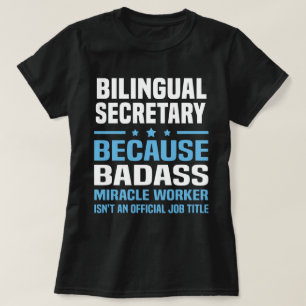 T-shirt Secrétaire bilingue