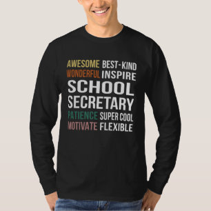 T-shirt Secrétaire de l'école Appréciation