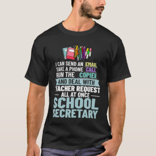 T-shirt Secrétaire de l'école Appréciation Crew élémentair