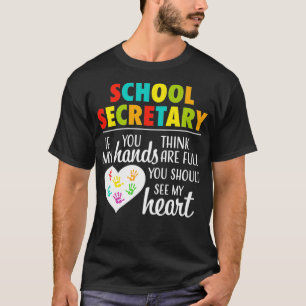 T-shirt Secrétaire de l'école Cute Bureau Greffier Appréci