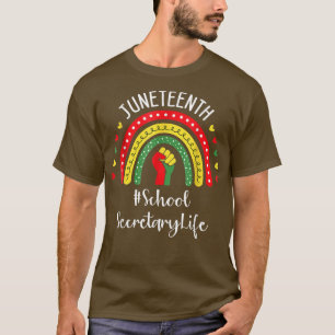 T-shirt Secrétaire de l'école Juneteenth célébrant la libe
