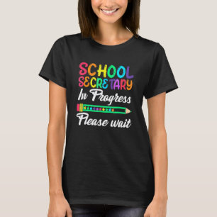 T-shirt Secrétaire de l'école pour futur enseignant en cou