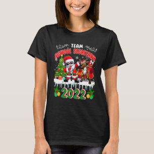 T-shirt Secrétaire de l'équipe scolaire 2022 Xmas Tree Dab