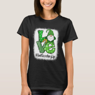 T-shirt Secrétaire de l'unité Amour St Patricks Day Gnome