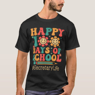 T-shirt Secrétaire Joyeux 100ème Jour De L'École Super App