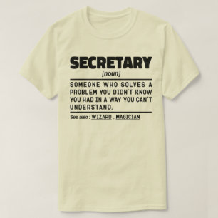 T-shirt Secrétaire Noun Définition Business Assistant Cute