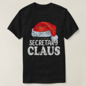 T-shirt Secrétaire Santa Claus Noël Funny Matching Cos (Design devant)