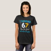 T-shirt Secretary Survived 67 Days Of School Humor Design (Devant entier)
